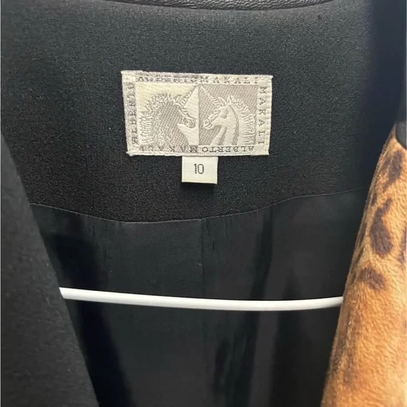Alberto Makali Black and Tan Patchwork Blazer - Picture 2 of 3